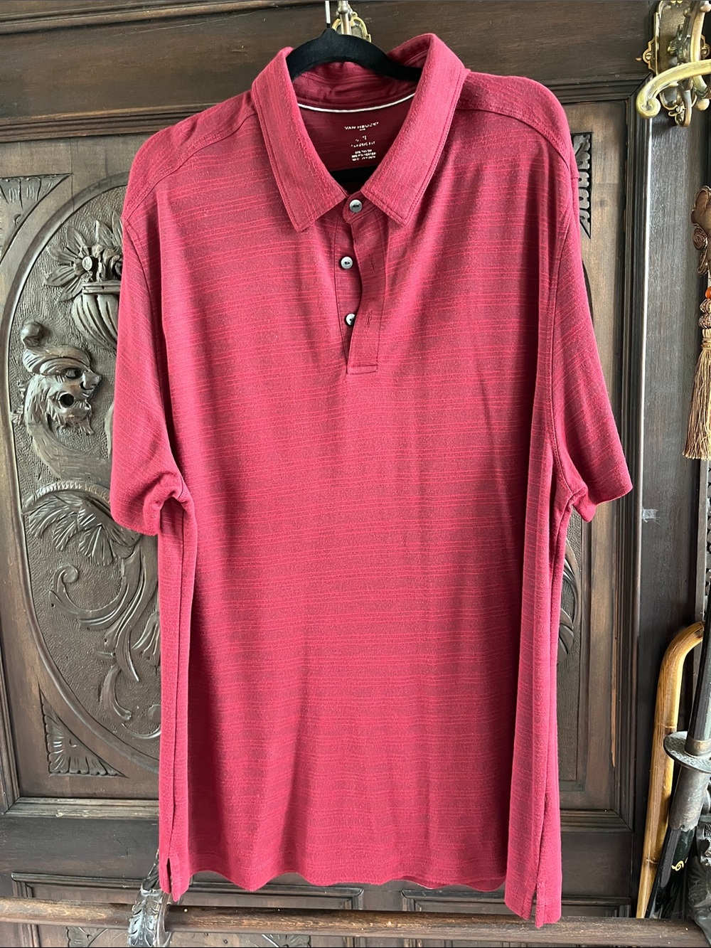 Van Heusen Men's Maroon Polo Shirt